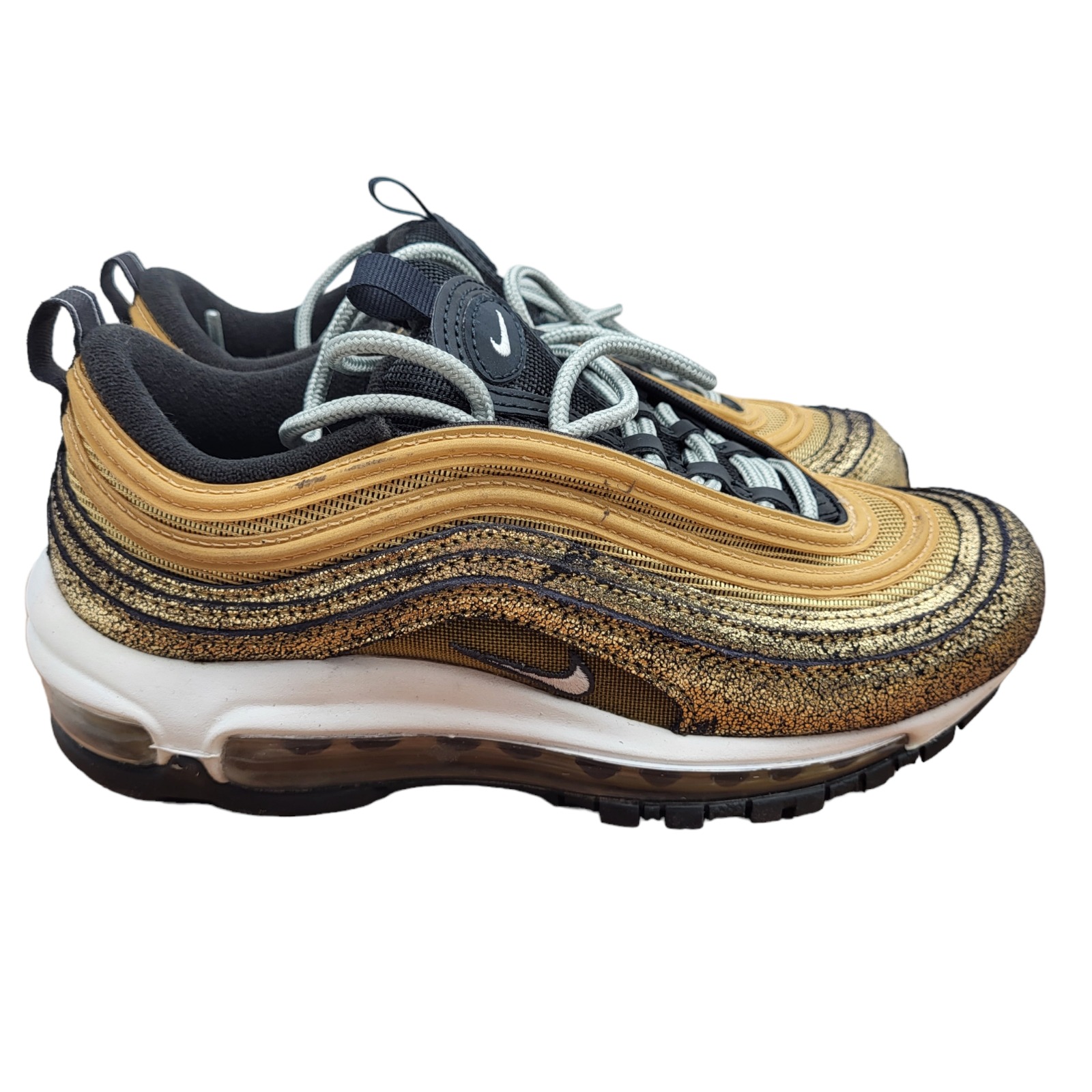 Nike Air Max 97 Sneakers Womens 5.5 Golden Gals Metallic New Shoes Do5881-700